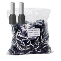 Fidioto 1000pcs AWG10 Terminal Connector Wire Insulated Cord Pin Ends Terminals for Electric, Industrial, Chemical Industry, Power Control System, etc. (10WAG-1000PCS-Black)