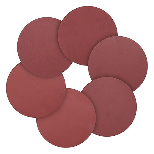 60 Pcs 5 Inch Sanding Disc 320/600/800/1200/1500/2000 Grit Round Hook and Loop Sandpaper for Random Orbital Sander Automotive Car
