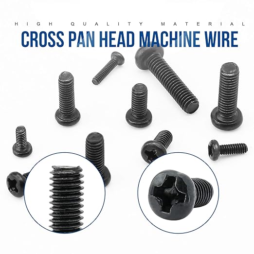 NINDEJIN 650 pcs Laptop Screw Kit, Replacement Computer Notebook Miniature Screws, M1.4 M1.7 M2 M2.5 M3 Note PC Motherboard Round Pan Head Phillips Fasteners Set