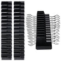80 Pcs Modular Wrench Organizer - Tool Magnetic Customizable Wrench Holder for Tool Box Widget,Wrench Rack for Tool Drawer Storage,Extension Cord Holder Organizer Inksilvereye (Black)