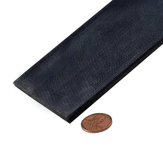 36x2x1/5 Inch Carbon Fiber Board Solid Flat Stock Construction Grade 915x50x5mm