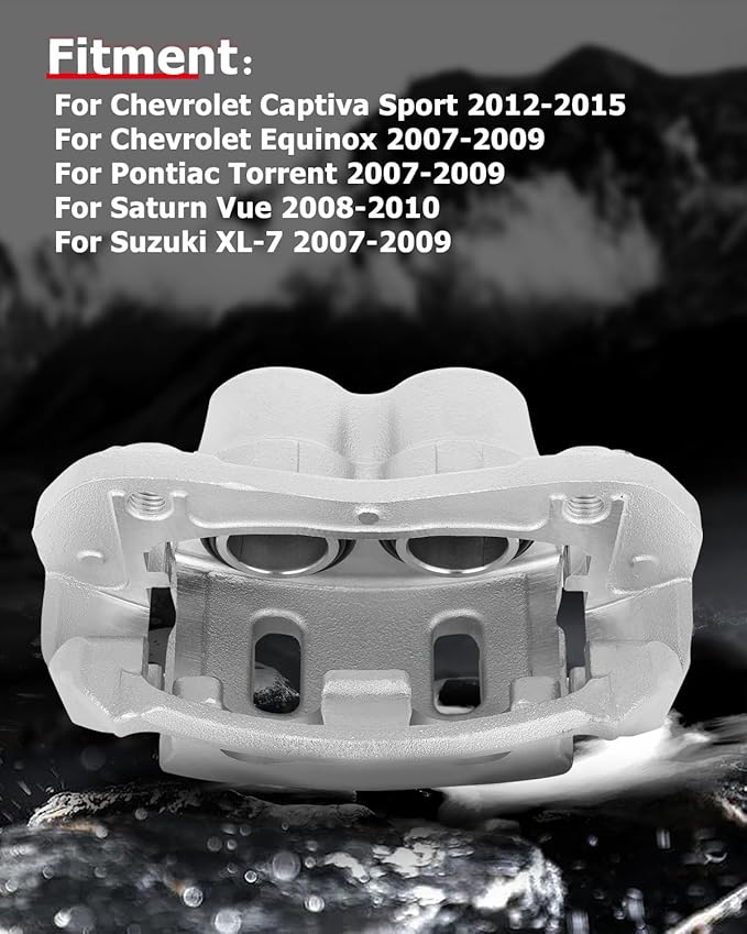 cciyu Front Left Brake Caliper Assembly w/Bracket 18B5056 For Chevy For Captiva Sport/For Equinox,For Pontiac For Torrent,For Saturn For Vue,For Suzuki For XL-7