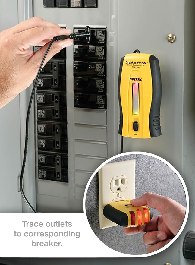 Sperry Instruments CS61200 Sperry Circuit Breaker Finder/Locator And Gfci Tester (Package may vary) , Yellow