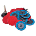 2" Ceramic Sanding Discs, Heavy Duty, Quick Change TR, (#36/60/80/120 Each 5 Pcs), 20 Pcs Pack, 1 pad Holder