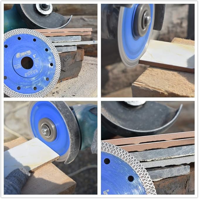 SHDIATOOL 12-Inch Diamond Saw Blade Cutting Disc for Porcelain Tile Ceramic Granite Marble Brick Turbo Cutting Wheel on Angle Grinder