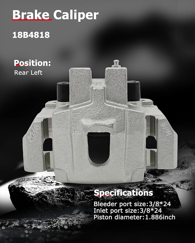 cciyu Rear Left Brake Caliper w/Bracket 18B4818 For Jeep For Grand Cherokee 4.0L 1999-2004,For Jeep For Grand Cherokee 4.7L 1999-2004