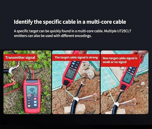 UNI-T UT25CL Cable Locator AC/DC Circuit Tracer and Breaker Finder, Wall Cable Detector and Underground Cable Finder, Short/Open Circuit Detect, 8V-480V Voltage Measurement, NCV Unipolar Bipolar Test
