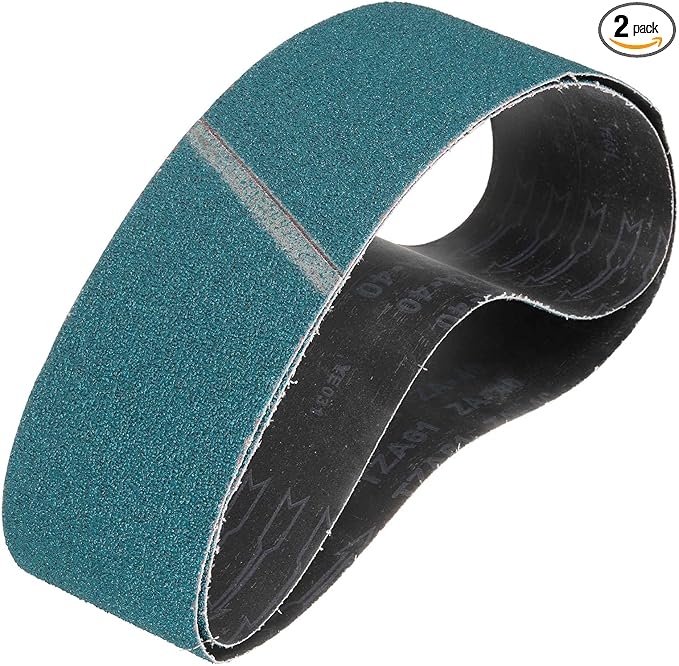 HARFINGTON 6 x 48 Inch Sanding Belts, 2 Pcs 40 Grit Zirconia Abrasive Belt Sander File Belt for Woodworking, Metal Polishing, Knife Sharpener