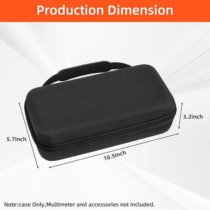 Carrying Case for Fluke1587 FC/ 87-V/ 87V Max/ 88V/ 15B+/ 17B+/ 1503/1507/1508/1577 Multimeter Testers and Accessories, Multimeter Storage Bag Organizer Box (Case Only)