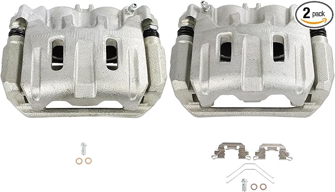 SCITOO 19B6448 19B6449 Front Left & Right Disc Brake Calipers w/Bracket Fit For Honda For Odyssey 2011-2017, Double Pistons