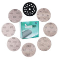 Mesh 5 inch 6 inch Sanding Discs 35PCS Hook and Loop Sanding Discs, Dust-Free, Ideal for Metal, Wood, Composites, Stock Removal, and Fine Finishing (5in, Assorted Grits & Pad)