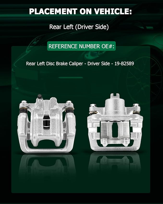 SCITOO Rear Left Brake Caliper With Bracket 19-B2589 Compatible For Acura CL 2001-2003 For Acura TL 1999-2008 For Honda Element 2003-2011