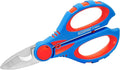 WEICON TOOLS Electrician scissors XL | Mulfifuntional Heavy Duty scissors for cutting, stripping and crimping | Easy all purpose cutting | with protective cover | ideal for copper and aluminium cables