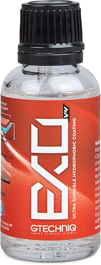 Gtechniq EXO Crystal Hydrophobic, Dirt Repellent Coating for Cars, Easy to Apply - 50ml (Sufficient for 1 Med-Large Car) - 18-24 Month Protection