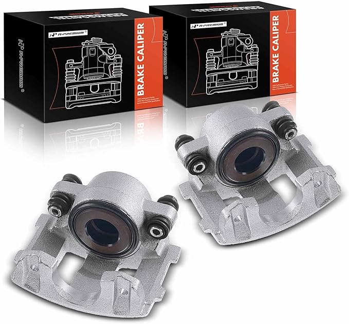 A-Premium Disc Brake Caliper Assembly Without Bracket Compatible with Select Jeep Models - Cherokee, Comanche, Grand Cherokee, TJ, Wagoneer, Wrangler - Front Driver and Passenger Side