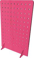 Torched Pegboard Display Stand for Jewelry, Craft Shows, Selling, Vendor Events, Tools, Peg Board Accessories Rack Organizer, Large 9.75" L x 4.3" W x 14" H, Pink