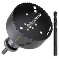5 Inch Deep HSS Bi Metal Hole Saw Cutter with Arbor Heavy Duty Hole Saw Bit Cutting Depth 2.1” for Metal Thick Wood PVC Drywall Aluminum Big Slot New Sharp Teeth