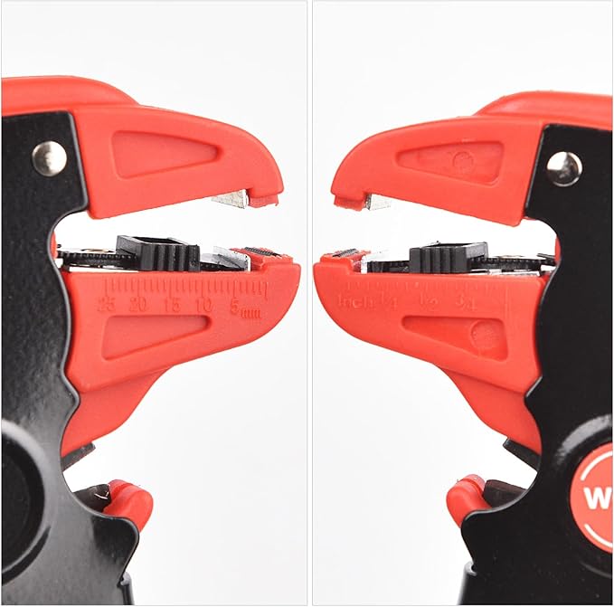 WGGE Automatic Wire Stripper and Cutter, 2 IN 1 Wire Stripper Tool, Adjustable 10-24 AWG Electrical Cable Wire Stripping Tool for Electronic and Automotive Repair, Eagle Nose Pliers (7-Inch)