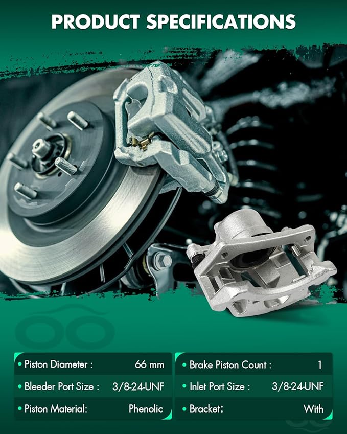 SCITOO 18B4845 18B4844 Front Left & Right Disc Brake Calipers Assembly w/Bracket For Jeep For Liberty 2002-2007