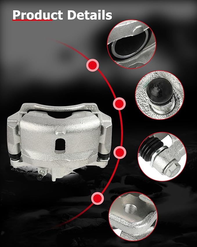 cciyu Front Left Brake Caliper Assembly w/Bracket 19B1832 1997 1998 1999 2000 For Acura For EL,1996 1997 1998 1999 2000 2001 2002 2003 2004 2005 2006 2007 2008 2009 2010 2011 For Honda For Civic