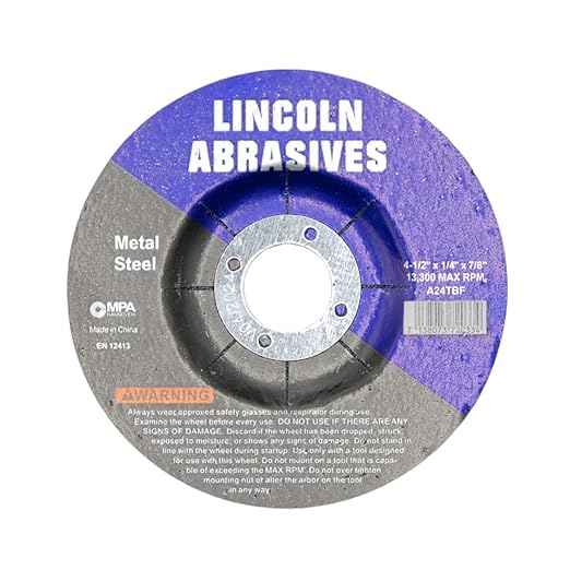 25 Pack Grinding Wheels 4.5" x 1/4" x 7/8" for Metal