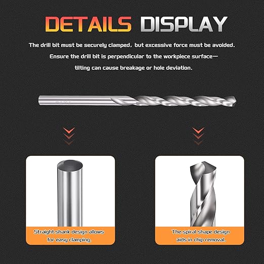 Drill Bit, 3mm Cutting Diameter, 4241 HSS 118° Cutting Angle Uncoated Bright Versatile Jobber Bits - (Applications: for Drilling Plastic Wood Soft Metal), 2-Pieces