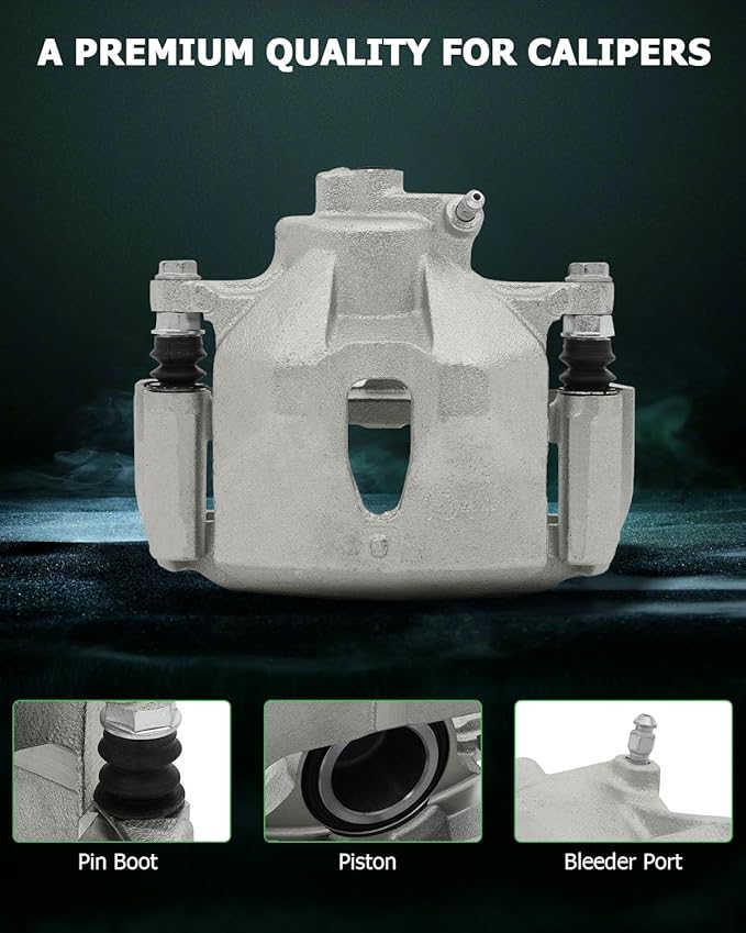 SCITOO Front Left Brake Caliper With Bracket 19B2714 Compatible For Toyota Avalon 2005-2007 For Toyota Camry 2005-2006 For Toyota Sienna 2004-2010 For Toyota Solara 2004-2008