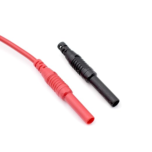 zhenyu 2Pcs Multimeter Test Lead Extension Male to Female Connector 4mm Banana Plug to Jack Heavy Duty 14AWG Silicone Wires Meter Leads Probes 3 Feet
