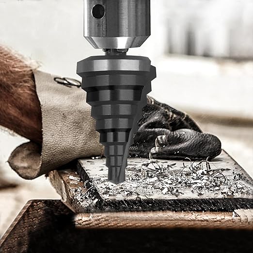 M35 Step Drill Bit for Metal, 3/16 to 7/8, Cobalt Drill Bits, Extra-Heavy Duty for Stainless Steel, Hard Steel, Mild Metal, Aluminum, Wood, Industrial Grade, 12-Steps. Co78Z