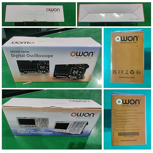 200MHz Digital Oscilloscope, OWON SDS220 Oscilloscope Dual Channel 1GSa/s Sample Rate Support FFT Spectrum Analysis Support 30 Automatic Waveform 7 inch LCD Display