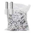 Fidioto 1000pcs AWG12 Terminal Connector Wire Insulated Cord Pin Ends Terminals for Electric, Industrial, Chemical Industry, Power Control System, etc. (White-1000PCS-12AWG)