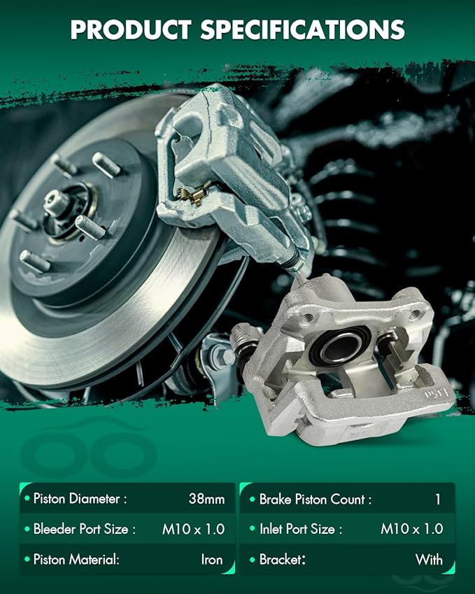 SCITOO Rear Left Brake Caliper With Bracket 19B2675 Compatible For Acura MDX 2001-2006 For Honda Pilot 2003-2008
