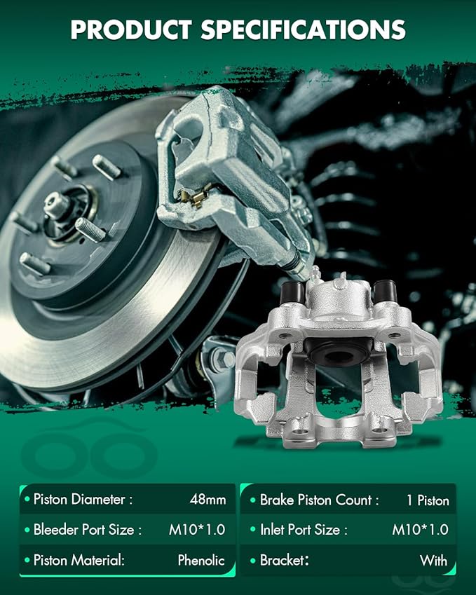 SCITOO 18B5420 Rear Left Disc Brake Caliper Assembly w/Bracket For Dodge For Durango 2011-2020,For Jeep For Grand Cherokee 2011-2022