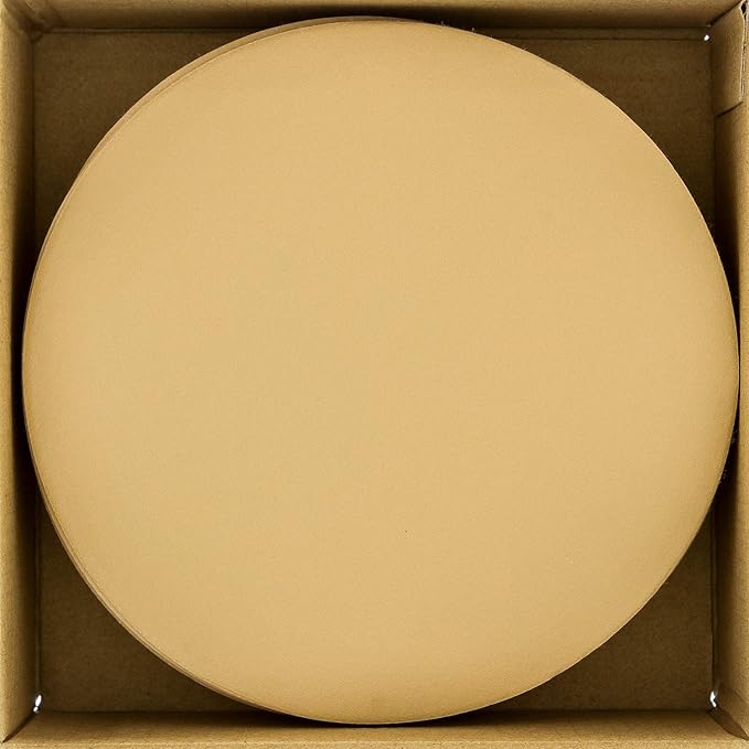 Dura-Gold Premium 500 Grit 6" Gold Sandpaper Discs, No Hole Pattern Dustless, Box of 50, Hook & Loop Backing for DA Sander, Finishing Coarse Sanding Abrasive Automotive Paint, Woodworking Wood, Metal