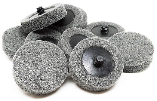 Benchmark Abrasives 2 Inch Sanding Discs Quick Change Silicon Carbide Surface Preparation Wheels, Polishing Wheel for Drill & Die Grinder Sanding Disc, Paint Stripper & Removal - (10 Pack)(Grey)