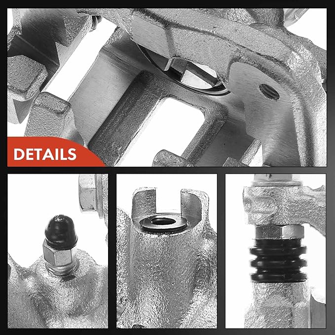 A-Premium Disc Brake Caliper Assembly with Bracket Compatible with Select Honda and Acura Models - Civic 2006-2015, CSX 2006-2011, ILX 2013-2018 - Rear Driver and Passenger Side, 2-PC