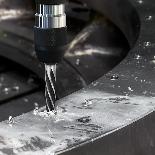 Makerfire 5PCS M2 HSS Taper Chucking Reamer Set, 3/8", 1/2", 5/8", 3/4", 13/16" Reamer Fit 1/2" Round Shank, Tapered Reamer Drill Bit for Metal, Alloy, Steel, Aluminum, Wood, Plastic