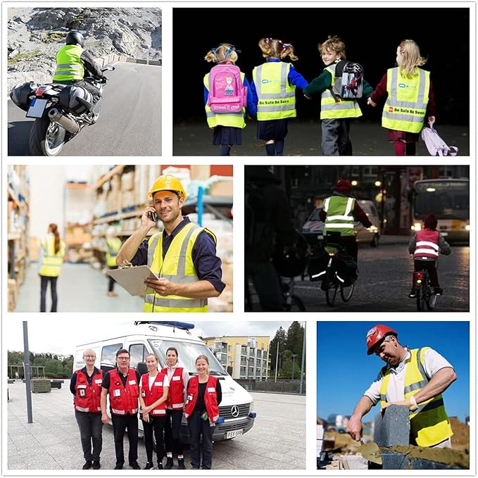 Tydon Guardian Reflective Safety Vest for Women Men High Visibility Security With Pocket Zipper Front Meet ANSI/ISEA Standard