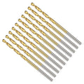 Drill Bit, 1/16" Cutting Diameter (1.588mm), 4241 HSS TiN Coated 118° Cutting Angle Versatile Jobber Bits - (Applications: for Drilling Plastic Wood Soft Thin Metal), 10-Pieces
