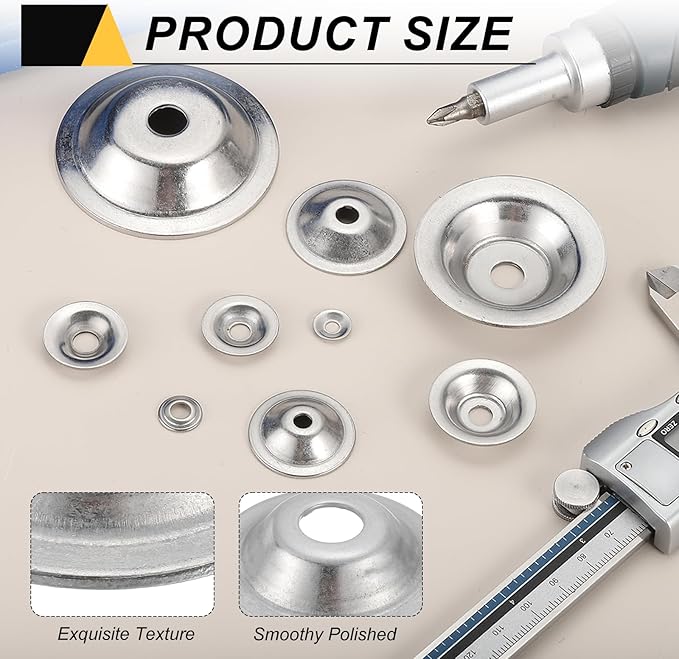 MECCANIXITY 4 Pcs M12 Arbor Washer, 2x50mm 304 Stainless Steel Bench Grinder Arbor Washer for Bench Grinder Polisher Wire Wheel Buffing, Silver