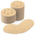 80 PCS 6 Inch Sanding Discs 80 Grit, 6 Hole Hook and Loop Round Sandpaper for Random Orbital Sander
