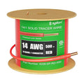 14 AWG Tracer Wire 600V 100% Solid Copper Conductor Direct Burial Underground, Red Tracer Wire for Locating Underground Pipes and Lines Electrical Wire Gas Water Sewer Pipe and Fiber Optic, 500 FT