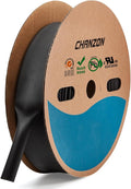 Chanzon 2:1 Ratio - 80Ft Roll - 1-3/8" (35mm) Heat Shrink Tubing 2:1(25M Total Length) Black Polyolefin Sleeving Wrap Shrinking 2 to 1 1pcs