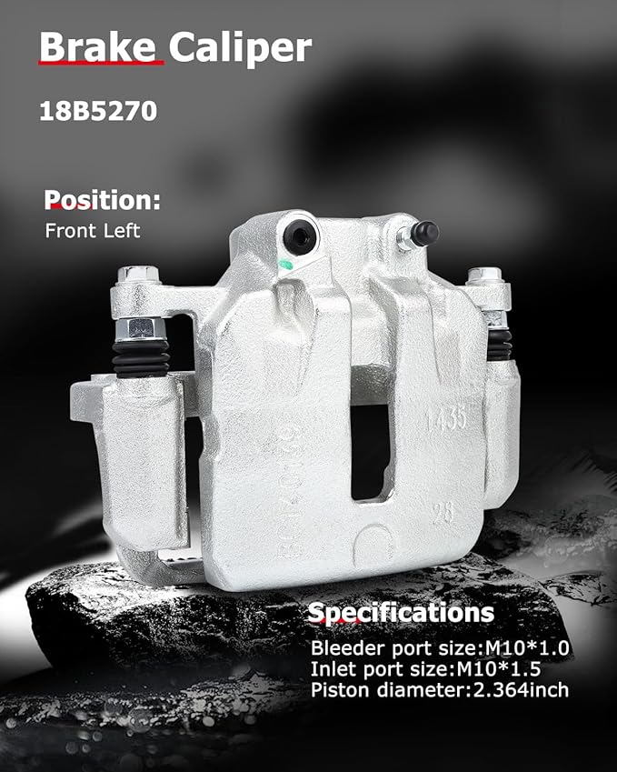 cciyu Front Left Brake Caliper Assembly w/Bracket 18B5270 For Buick For Allure/For Cascada/For LaCrosse/For Regal,For Cadillac For ELR,For Chevy For Equinox/For Impala/For Malibu,For GMC For Terrain