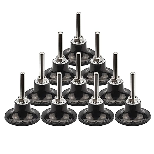 2" Pad Holder for Sanding Discs, Hard Rubber, TR System, 10 Pcs Pack