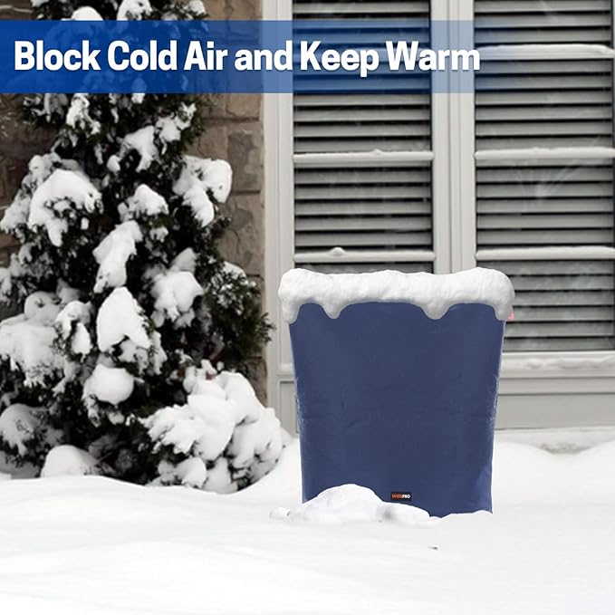 Backflow Preventer Insulation Cover-24 W x 24" H, 6 Layers Fabric Outdoor Pipe Insulation Cover with Aluminum Foil Layer Dupont Sorona Cotton, Backflow Cover for Winter Freeze Protection