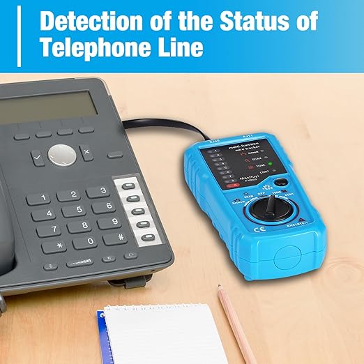 Network Cable Tester, Line Finder with Probe Tone, Wire Tracker Multifunction, RJ11 RJ45 Cable Tracer, Telephone Line Test, Ethernet LAN Network Cat5 Cat6 Cable Maintenance Collation