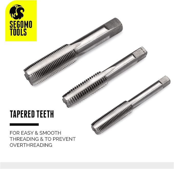 Segomo Tools 110 Piece Hardened Alloy Steel Metric Tap And Die Threading Tool Set With Storage Case | Metric Tap and Die Set | Rethreading Kit | Tap Set | Tap and Die Kit - TD110MM