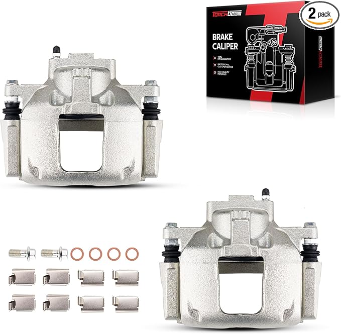 Torchbeam Front Brake Calipers Set for Jeep Wrangler 2007-2012, Chrysler Town & Country 2008-2012, Dodge Grand Caravan 2008-2012, Front Left and Front Right Calipers Replace # 18B5045+18B5044