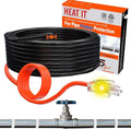 HEATIT Heat Tape for Water Pipes Heating Cable with Thermostat for Metal And Plastic Home Pipe, Electric Pipe Heating Trace System 28 Feet